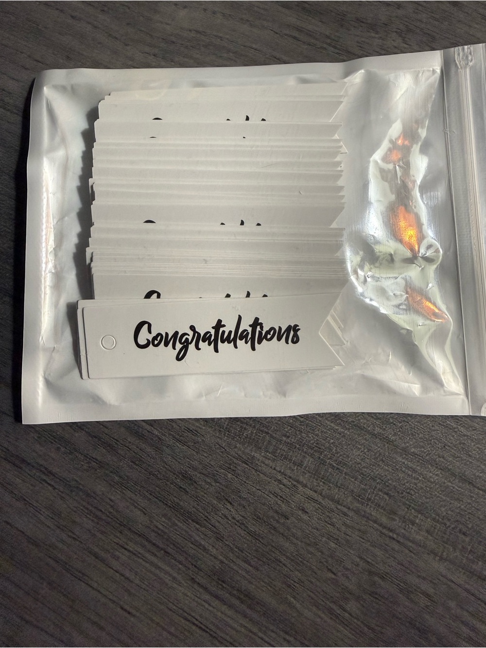 Congratulations Gift Tags - White Party Favor Tags